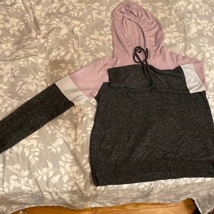 Hippie Rose Purple White Dark Grey Sweatshirt